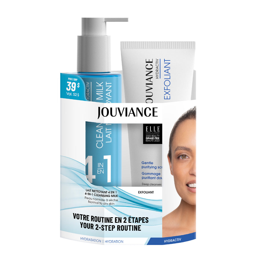 Duo Hydractiv Exfoliant et Lait Nettoyant